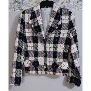 Daily Habit New York 9 Vintage Tweed Colorful Business Event Occasion Blazer